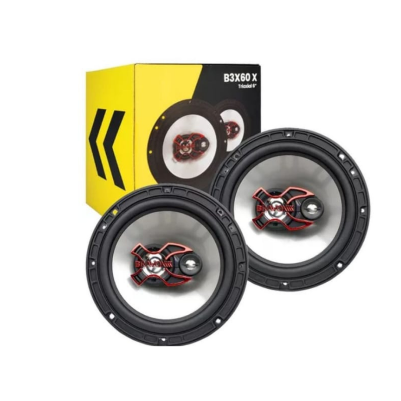 Kit Auto Falante Triaxial 6 100w Par